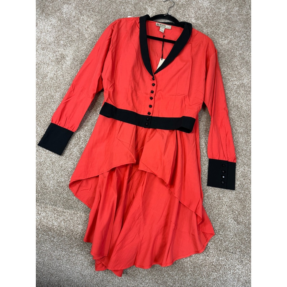 NEW Alice's Pig Tessa's Tango Red High-Low Skirt Crop Top Set 6 Whimsigoth Retro